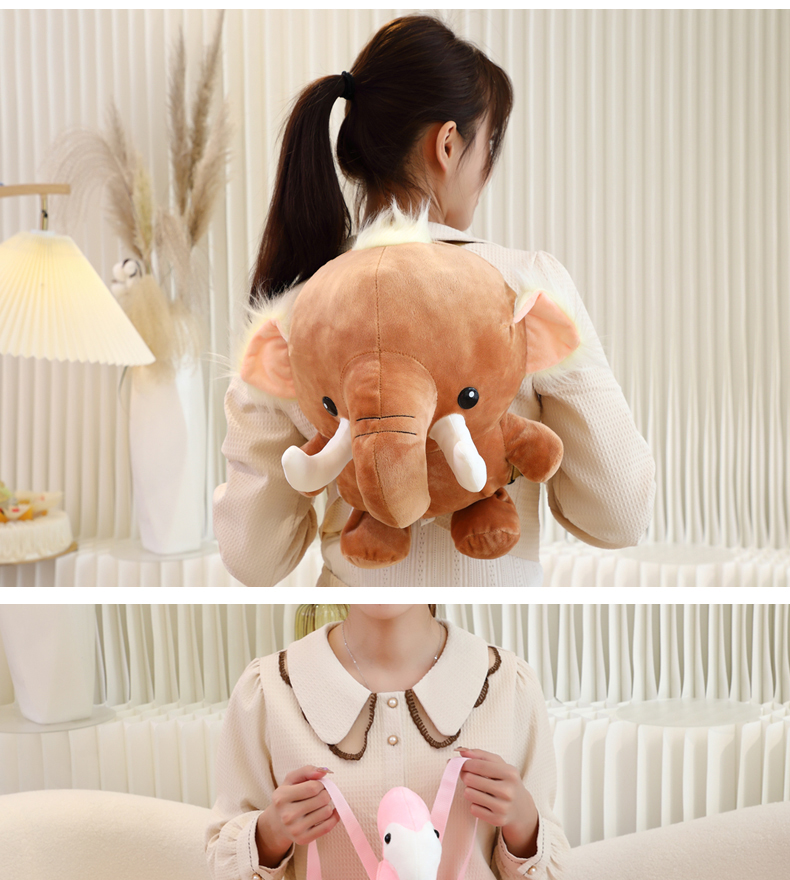 Creative Design Plush Stuffed Pink Flamingo Toy Bag Child Backpack