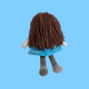 Rag Plush Girl Doll with Woolen Yarn Hair Gift Toy
