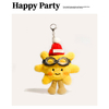 Cute Sun Flower Plush Stuffed Cartoon Toy Keychain with Custom Accessories