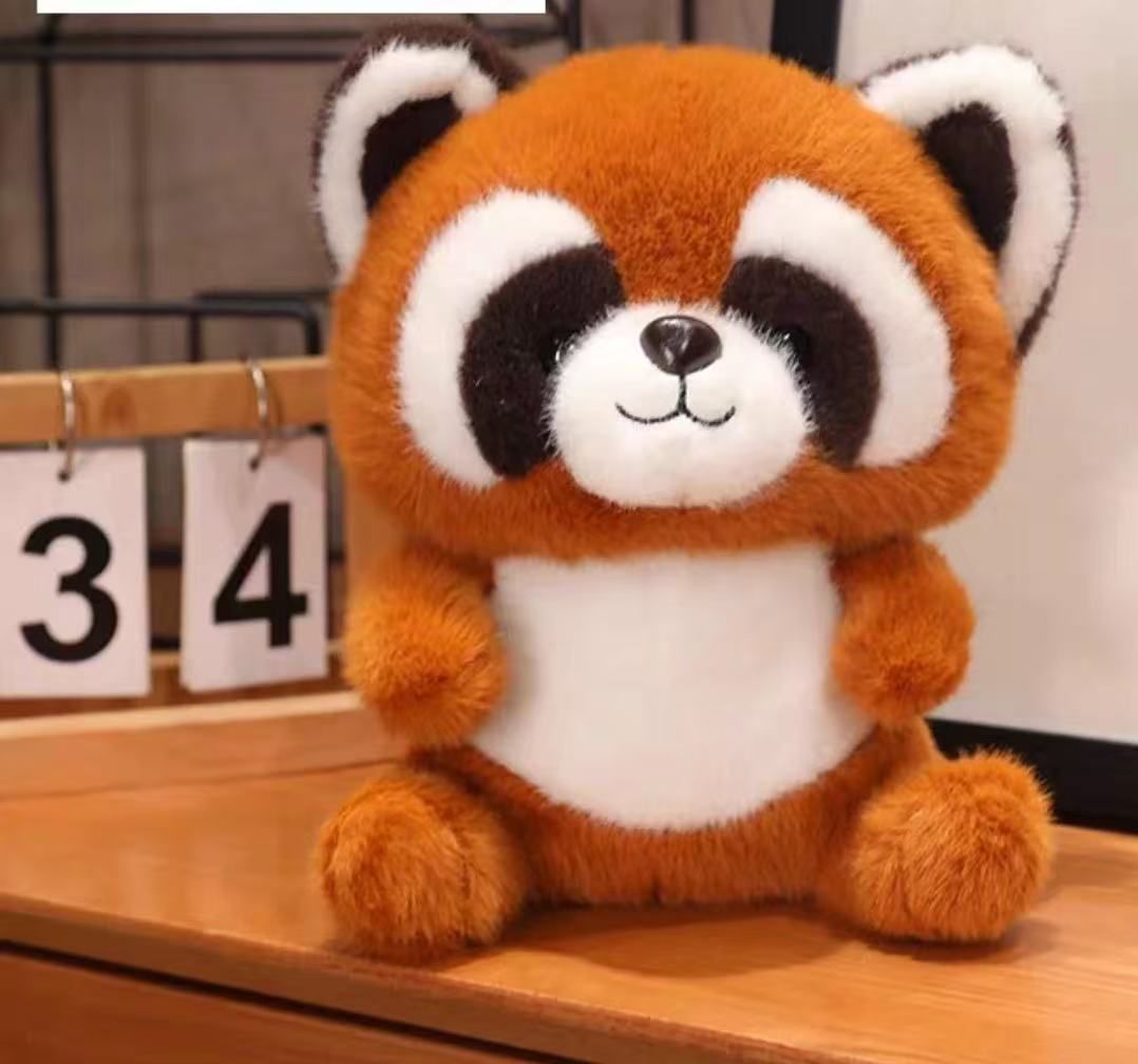 Custom Wholesale Plush Stuffed Cute Raccoon Bear Toy Mascot Gift