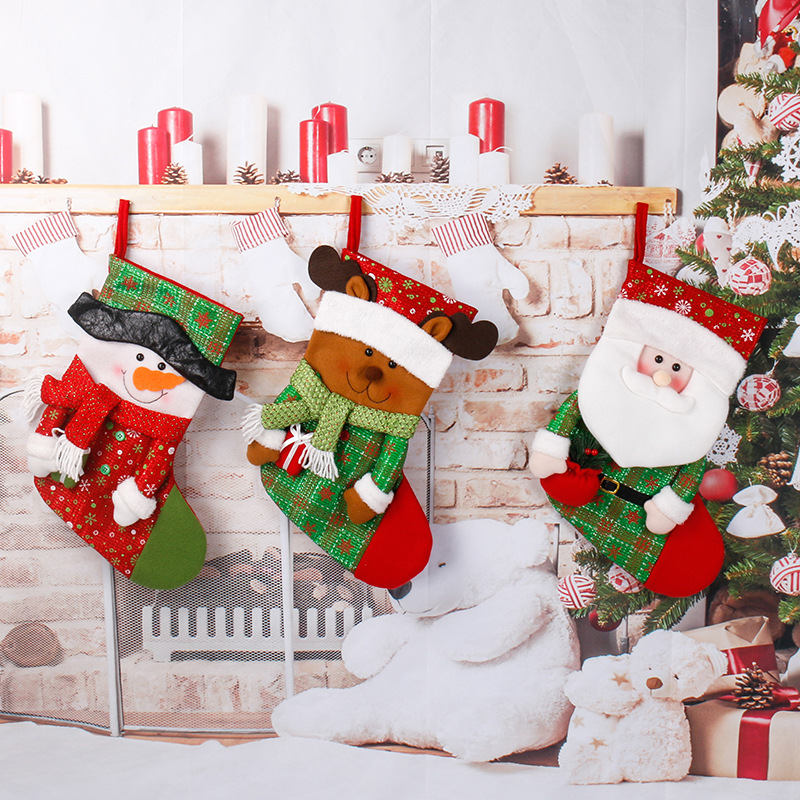 Christmas Decoration Plush Stuffed Socks Custom Toy Stockings