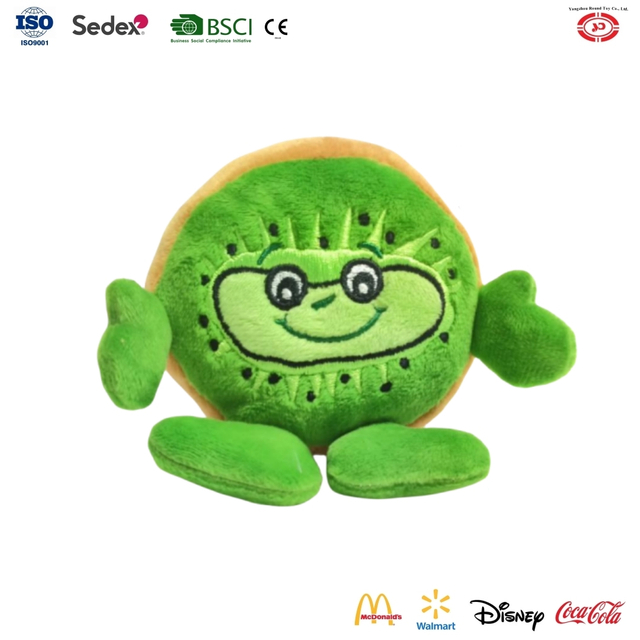 Kiwi Fruit Custom Plush Stuffed Wholesale Squeaky Chewy Dog Toys