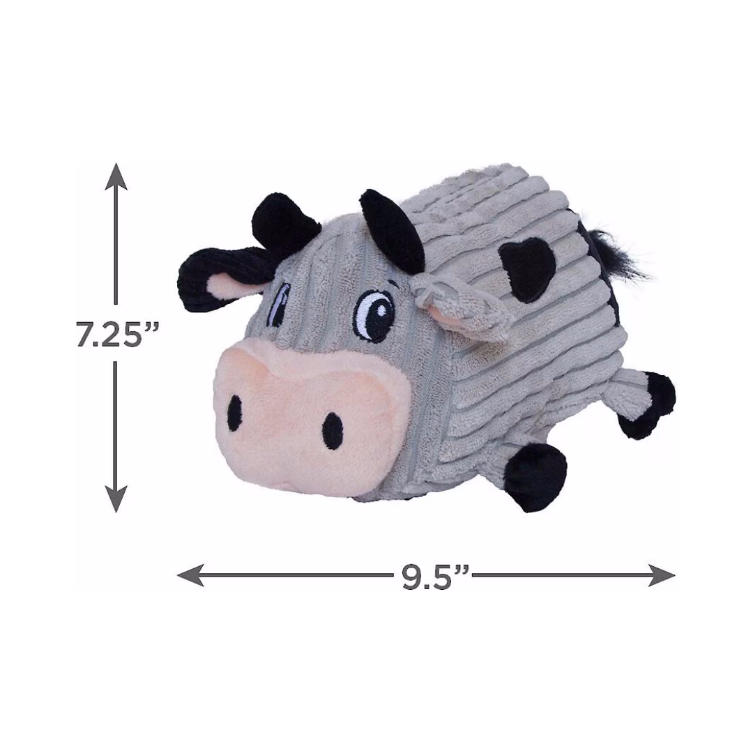 Grey Lying Cow Animal Plush Custom Wholesale Dog Chewy Squeaky Toy