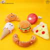 Dog Party Yummy Food Design Hamburger Soft Plush Squeaky Chewy Toys
