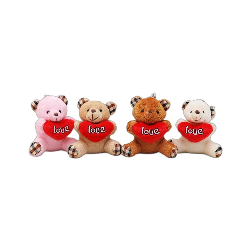 Wholesale Discount Wedding Decoration Plush Stuffed Teddy Bear Toy Keychain
