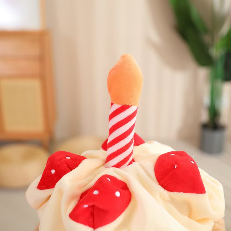 ຂອງຂວັນວັນເດືອນປີເກີດ plush ກາຕູນ stuffed cake ທີ່ສົດໃສ cakea keychain doll