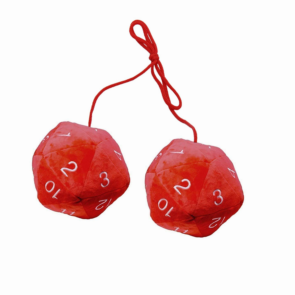 Jumbo D20 nuwigheid dobbelsteen in verskillende kleure met wit nommerende sagte opgestopte OEM -speelgoed