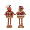 Christmas Plush Stuffed Cute Long Leg Gingerbread Man Cook Toy Doll