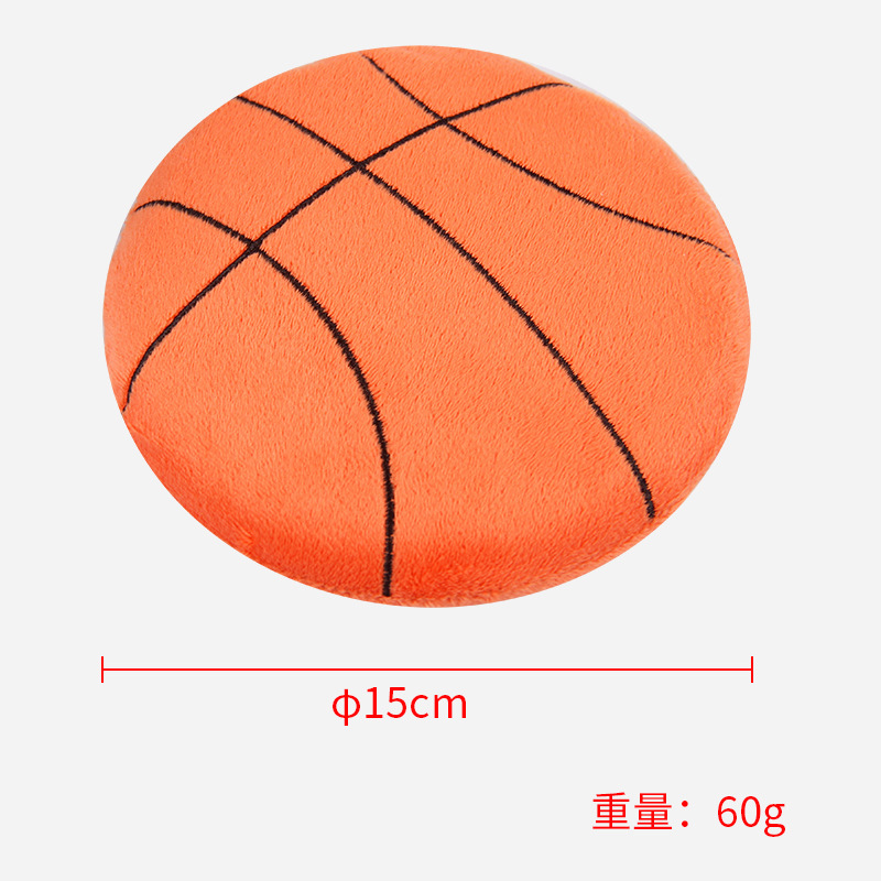 YD-BD009 Flat Round Sports Ball Plush Creative Soft Squeaky Dog Toy Wholesale