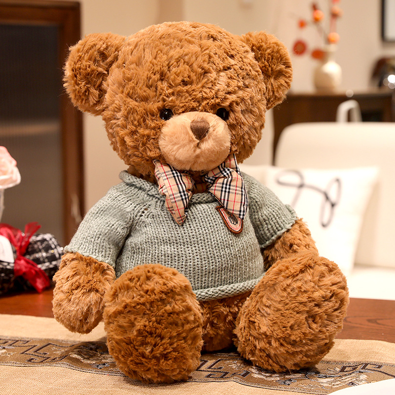Wholesale Child Toy Plush Soft Furry Teddy Bear Doll Custom Clothes