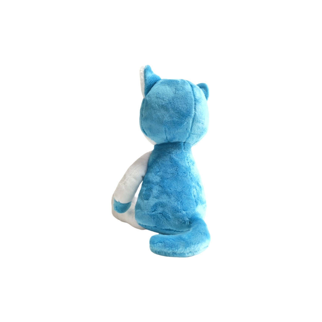 Fluffy Blue Cat Plush Stuffed Custom Wholesale Sitting Animal Mascot To