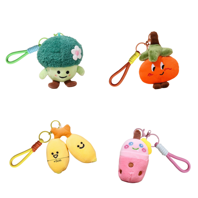 2025 Premium Woven Rope Pendant Plush Custom Character Vegetable Toy