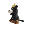 Cow Black Sitting Animal Plush Soft Custom Horn Stuffed CE Kids Gift Toys
