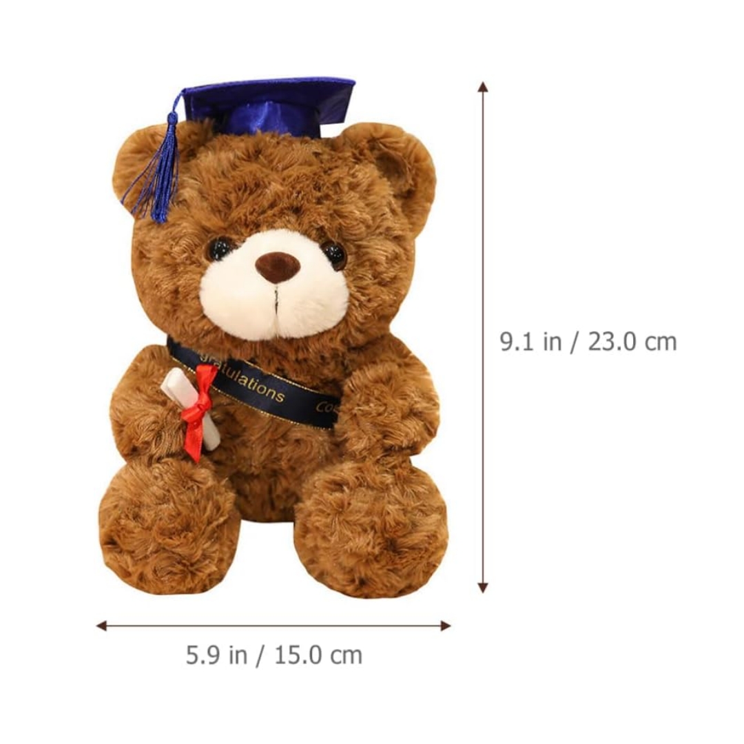Graduation Bear Plush with Diploma Doctor Hat Soft Stuffed Toys