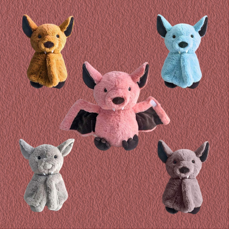 Fluffy Soft Stuffed Pp Cotton Plush Bat Custom CE Handmade Toys