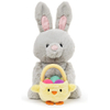 Holiday Party Decoration Plush Stuffed Bunny with Easter Eggs Blankets Toy Set