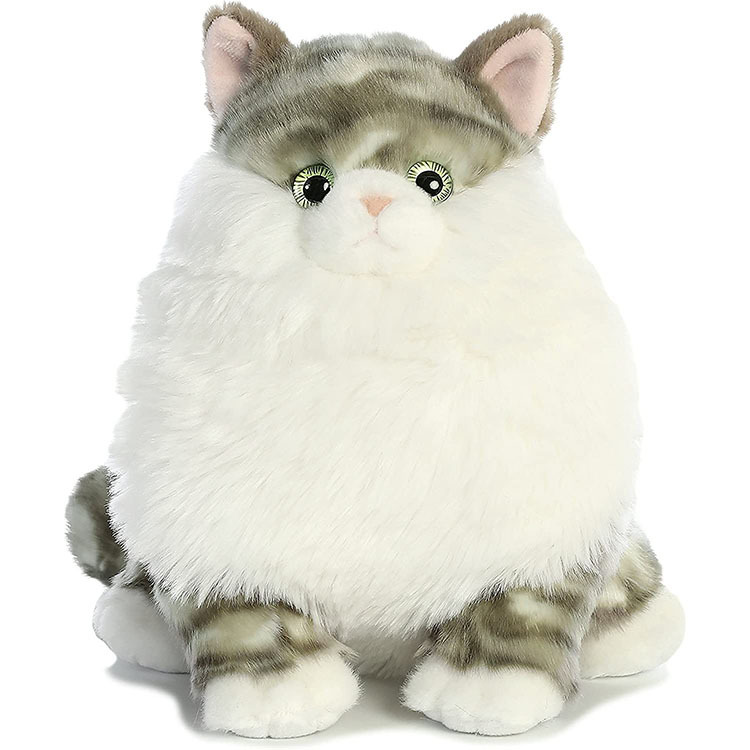New Design Plush Stuffed Cartoon Sitting Fat Soft Cat Toy Doll