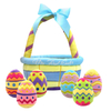 Wholesale Easter Toy Set Plush Stuffed Easter Eggs with Basket