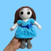 Rag Plush Girl Doll with Woolen Yarn Hair Gift Toy