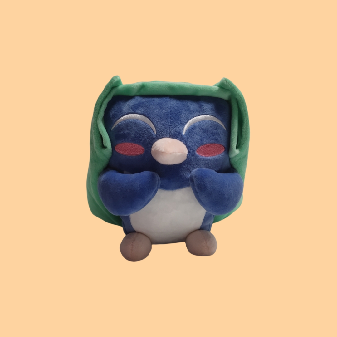 Cozy Penguin Soft Plush Custom Animal Toy with Blanket