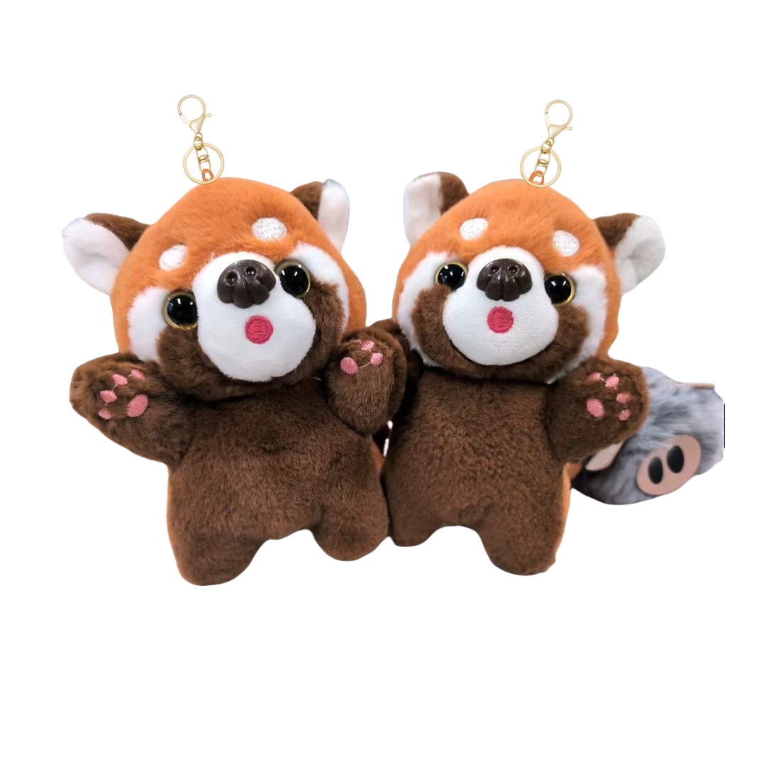Cute Custom OEM Raccoon Plush Soft Toy Gift Keychain