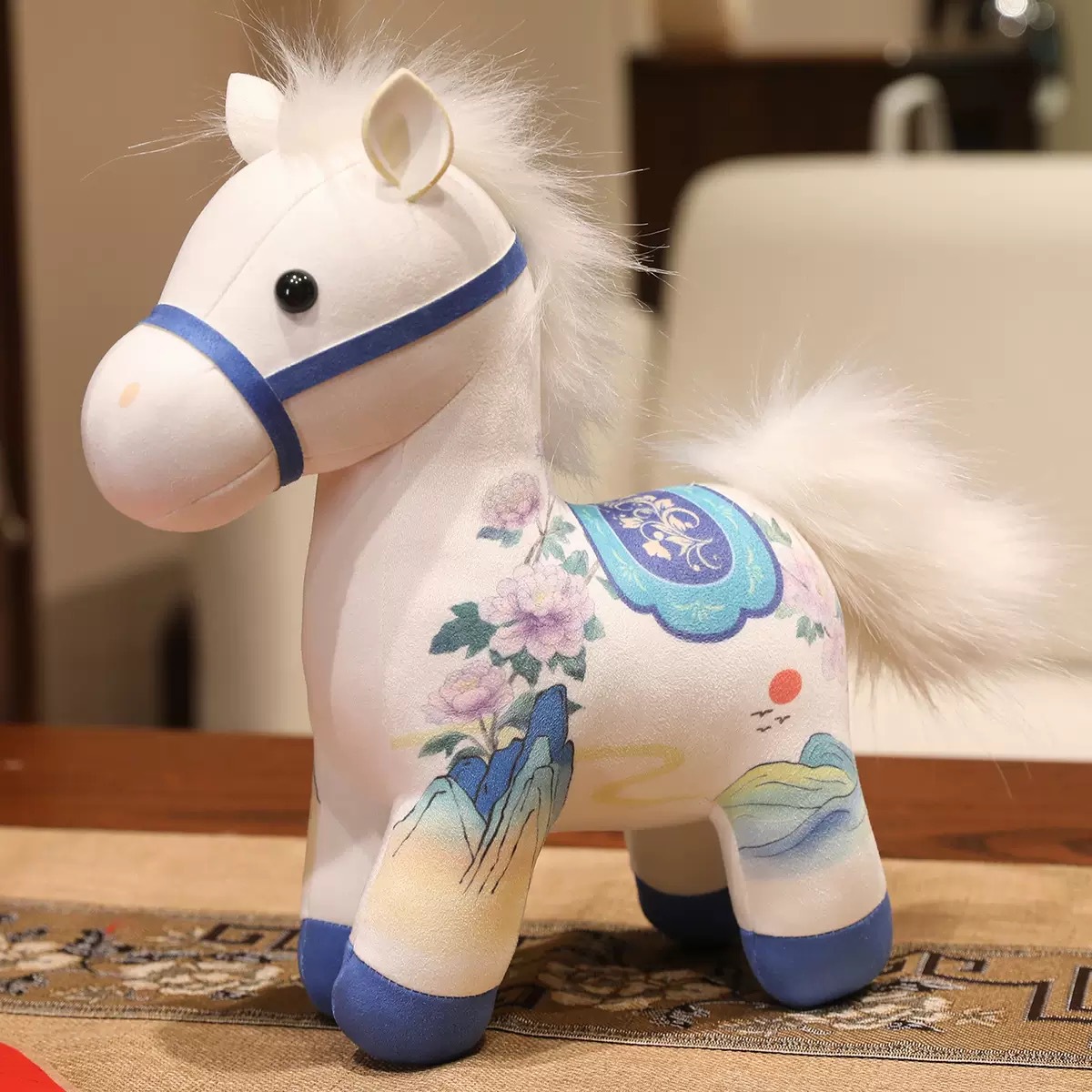 Custom Printing Exquisite Gift Plush Stuffed Animal Horse Toy Doll