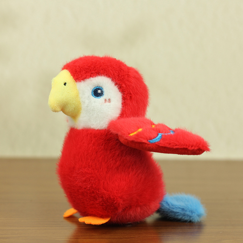 Custom Cute Plush Stuffed Animal Bird Parrot Toy Keychain Widget