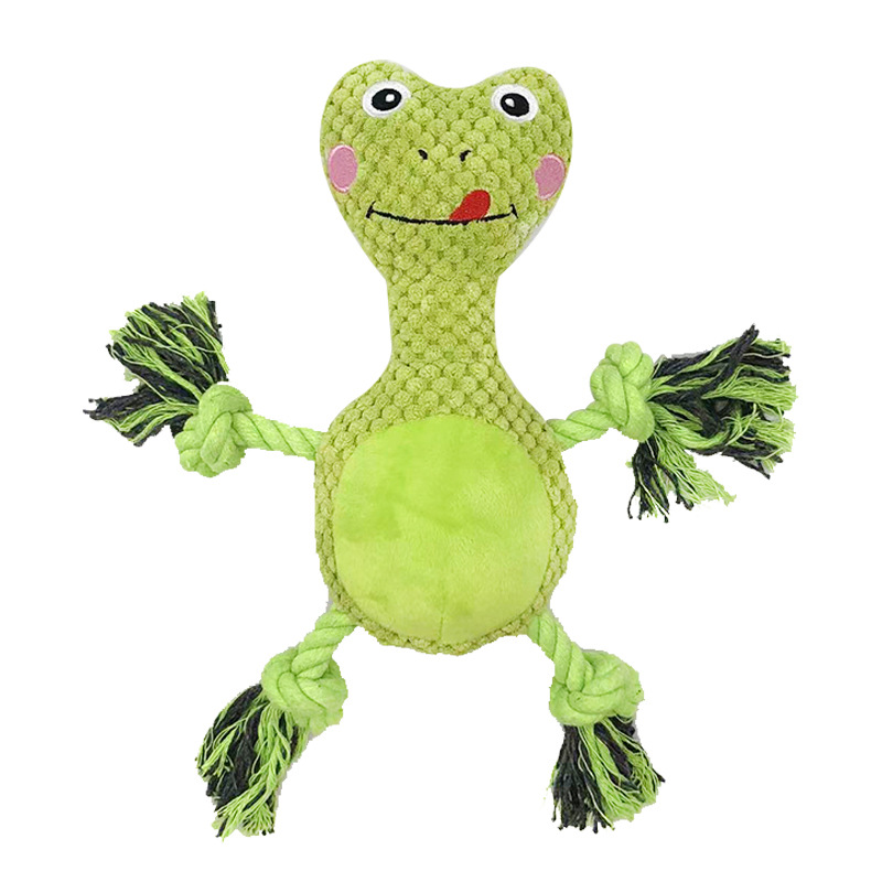 Custom Animal Pet Rope Toy Plush Dog Chew Squeaky Toy
