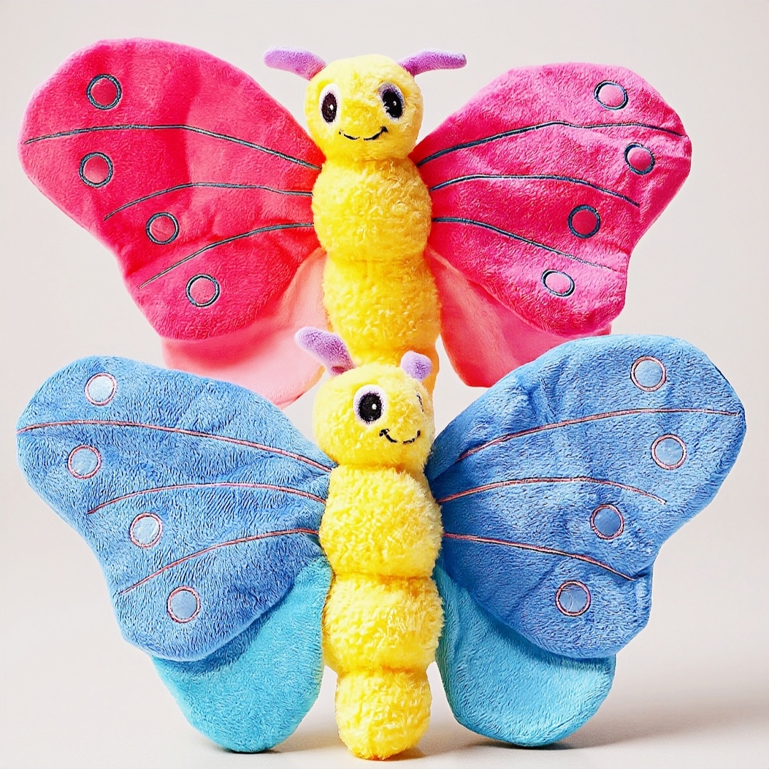 Butterfly Custom Plush Soft Dog Squeaky Wholesale Factory Pet Chewy Toys