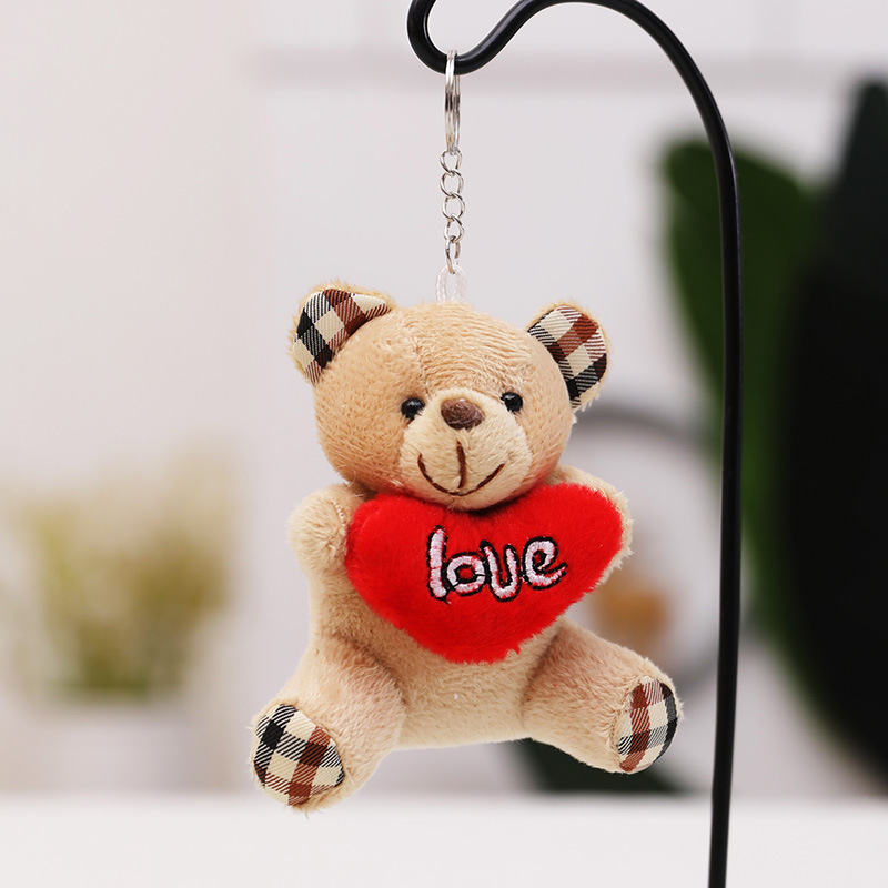 Wholesale Discount Wedding Decoration Plush Stuffed Teddy Bear Toy Keychain