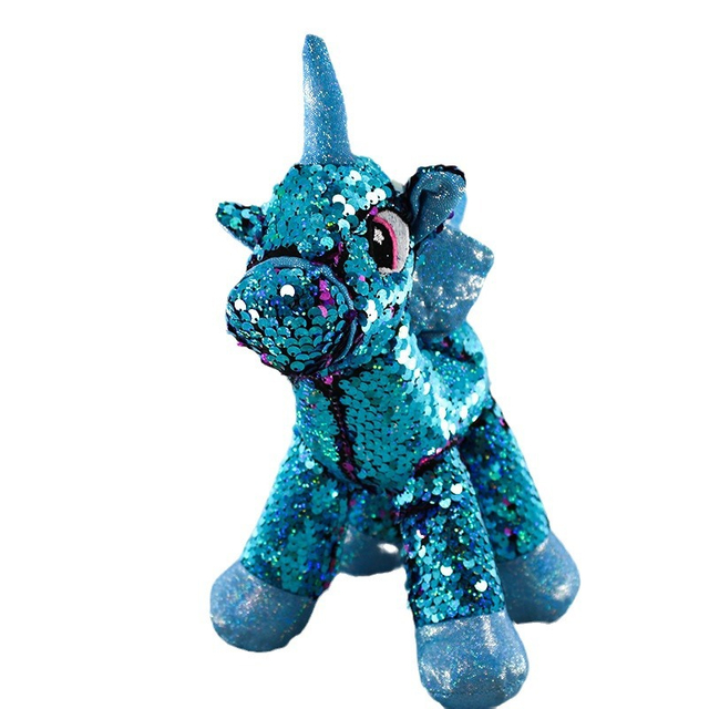 Pasgemaakte kind geskenk sagte opgestopte reflektiewe Unicon Horse Toy Doll