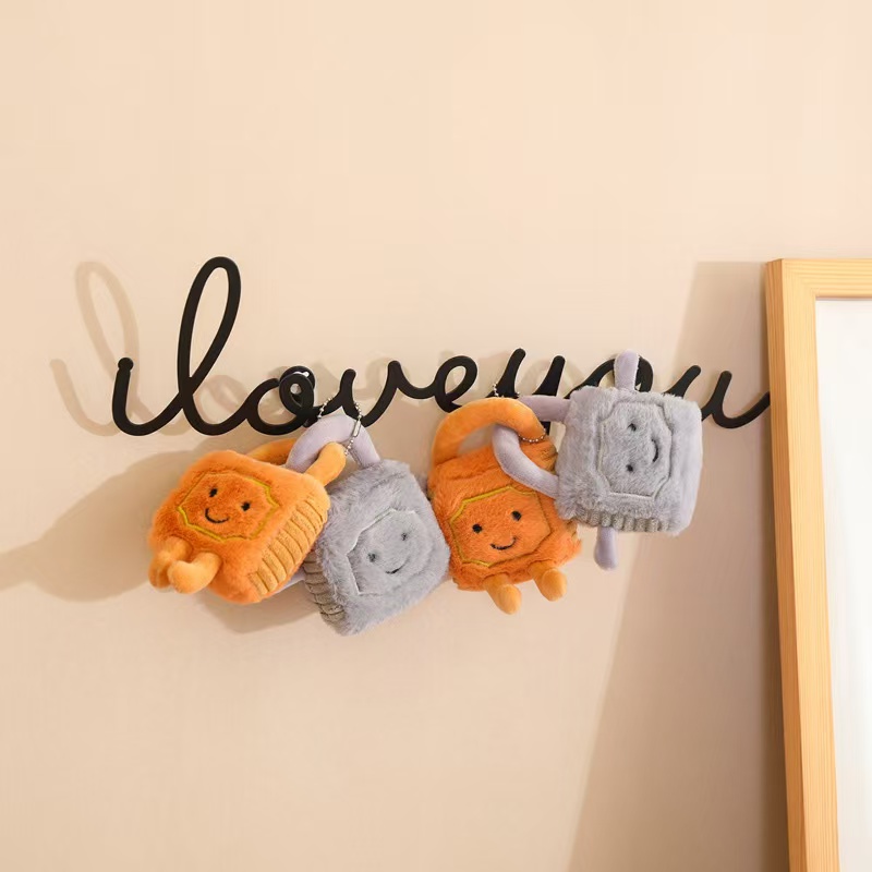 Creative Plush Stuffed Cute Cartoon Love lock Toy Widget Keychain