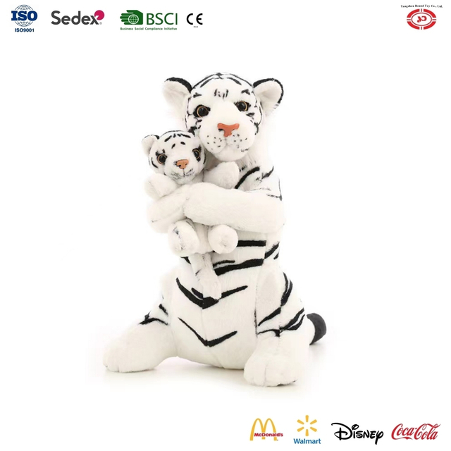 YD-BD066 White Tiger Plush Simulation Custom Soft Animal Mascot Gitt Toy