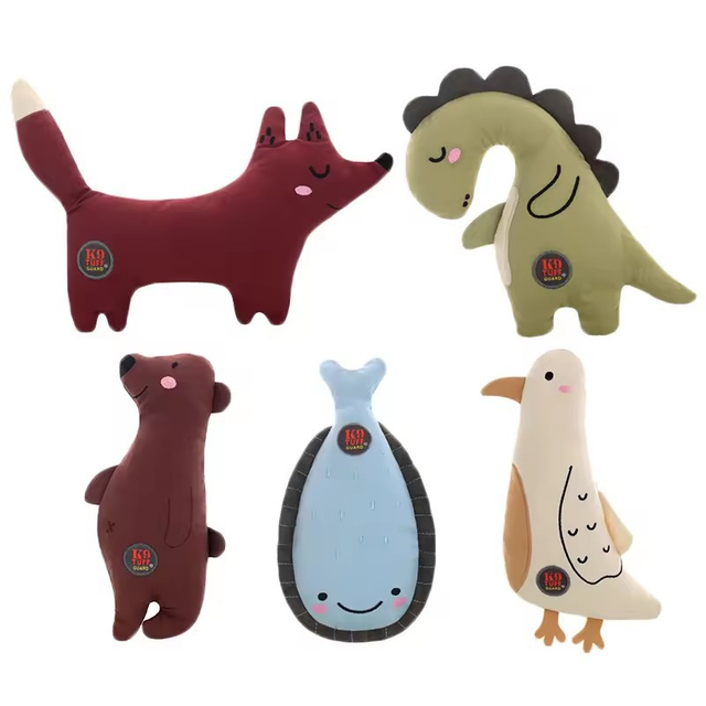 Wholesale Pet Plush Stuffed Cartoon Dog Molar Chew Squeaky Toy