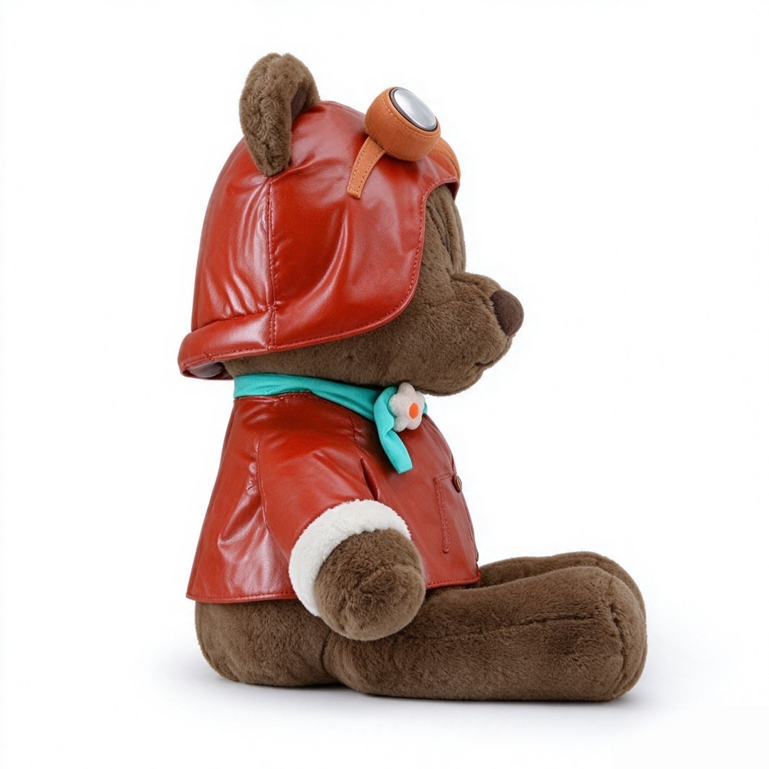 Vintage Pilot Brown Teddy Bear Custom Plush Toy Gift For Kids