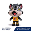 Grey Soft Smiling Wolf Plush Gifts Wholesale Mascot Animal Toys