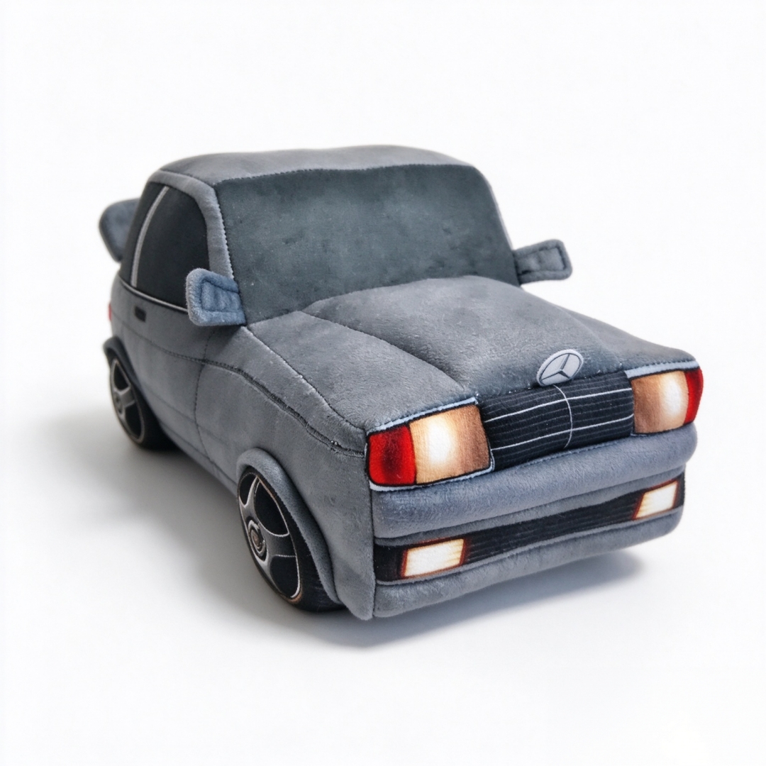 Grey Fancy Car Benz Brand Vehicle Soft Plush Stuffed Custom Factory Wholesale Souvenir Toys