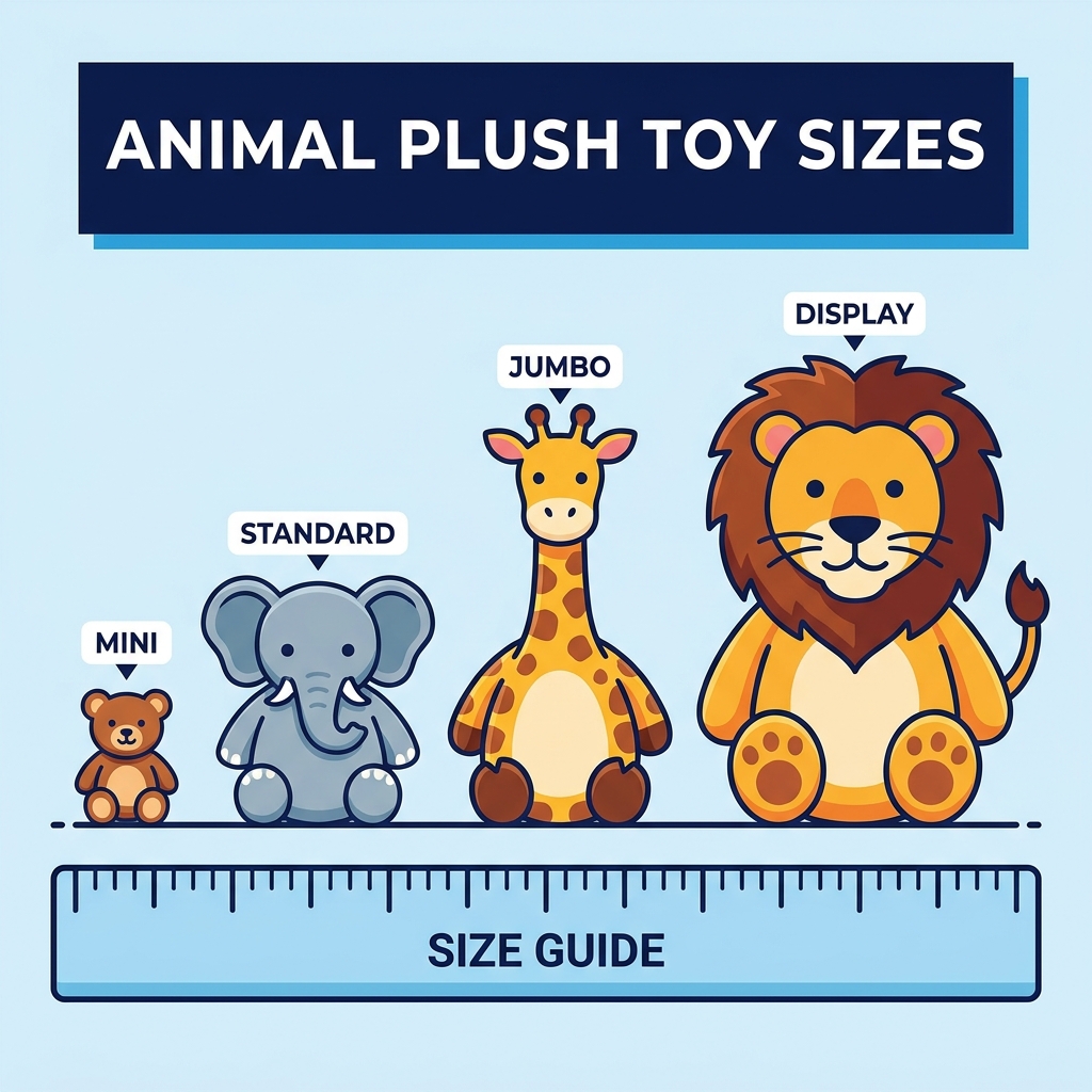 Animal Plush Toy Size Guide: Mini, Standard, Jumbo and Display Models
