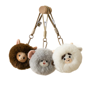 High Quality Wholesale Plush Soft Cartoon Alpaca Custom Toy Keychain
