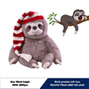 Fluffy Sloth Plush Toy With Striped Knit Hat For Holiday Gift Wholesale