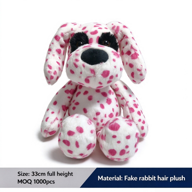 Dalmation plush printed dog fuzzy adorable custom cute kids wholesale toy