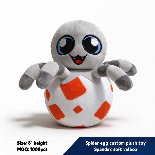Charlie Egg Plush Baby Spider Custom Soft Children Gift Toy