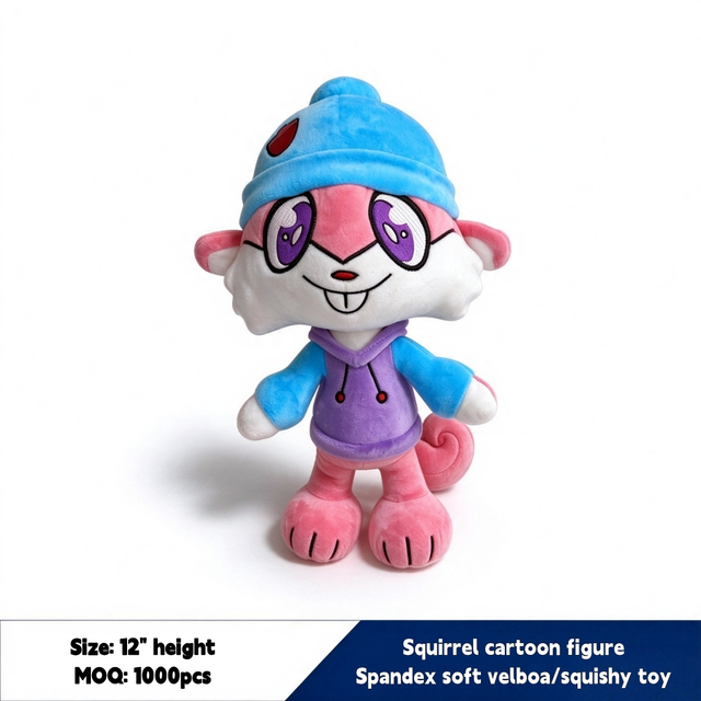 Soft Plush Squirrel Animal Stuffed Skate Sport Kids Gift Toys
