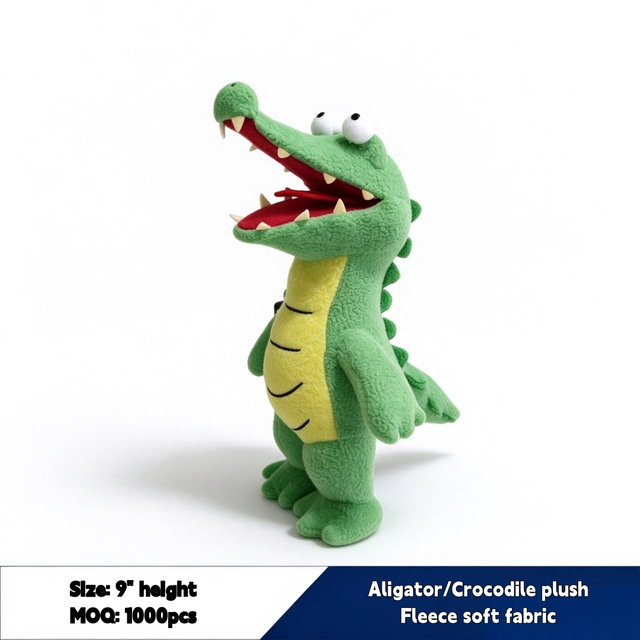 Green Aligator Cute Soft Fleece Stuffed Custom Gift Plush Toy
