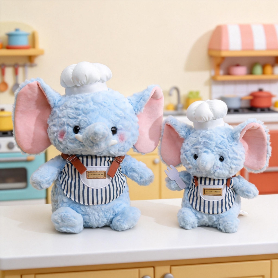 Cute Chef Animal Plush Dolls Soft Stuffed Toys for Kids Gifts