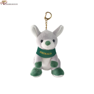 Kangaroo Grey Backpack Grey Soft Keychain Plush Wholesale Animal Toys
