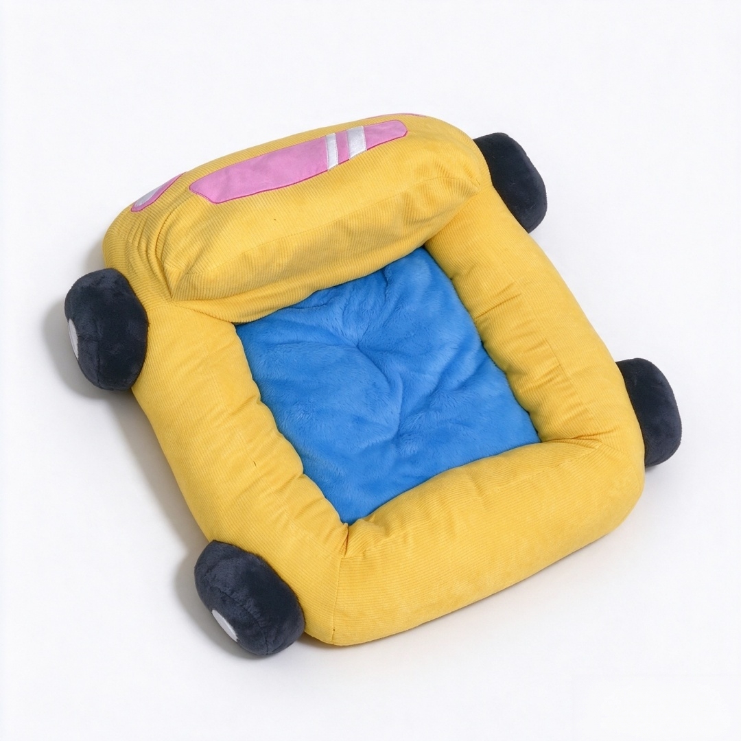 Car plush pet bed soft custom wholesale dog stuffed bed