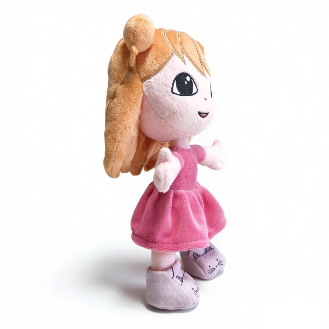 My little pink girl first plush gift mascot factory wholesale OEM soft custom stuffed fairy doll toy