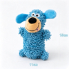 Yellow Blue Dog Mop Plush Soft Chewy Squeaky Custom Pet Toys