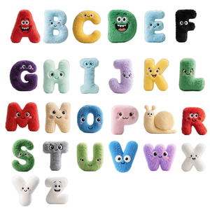 Cartoon Plush Doll Custom Emoticons Letter Baby Child Educational Toy
